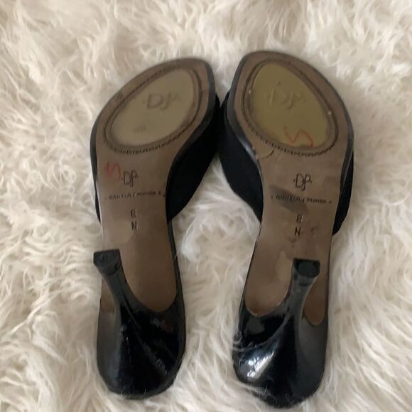 DONALD J PLINER Black Open Toe Kitten Heel Sandals - Picture 5 of 5